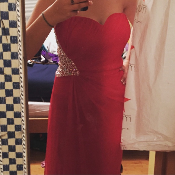 red prom dress macys